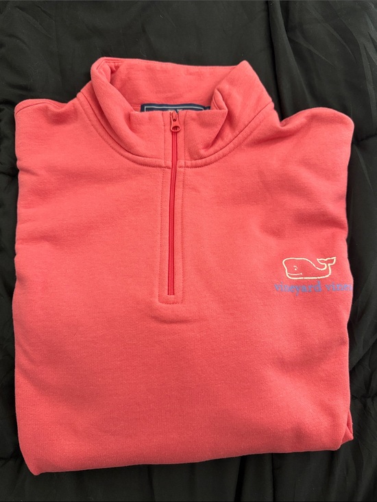 Vineyard Vines Tops - Vineyard Vines Coral Half-Zip Pullover